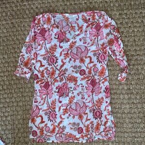 Roller Rabbit v-neck cotton tunic sz Large